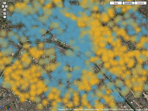 Vélib, Statistiques et Google Maps