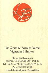 Lise et Bertrand Jousset Montlouis Vigneron