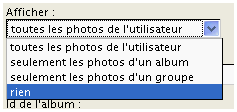 Configuration de wFlickr