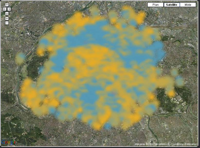 Carte des Vélib' en Ile-de-France