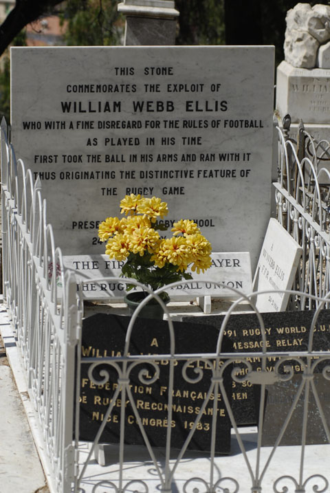 Tombe de Webb Ellis à Menton